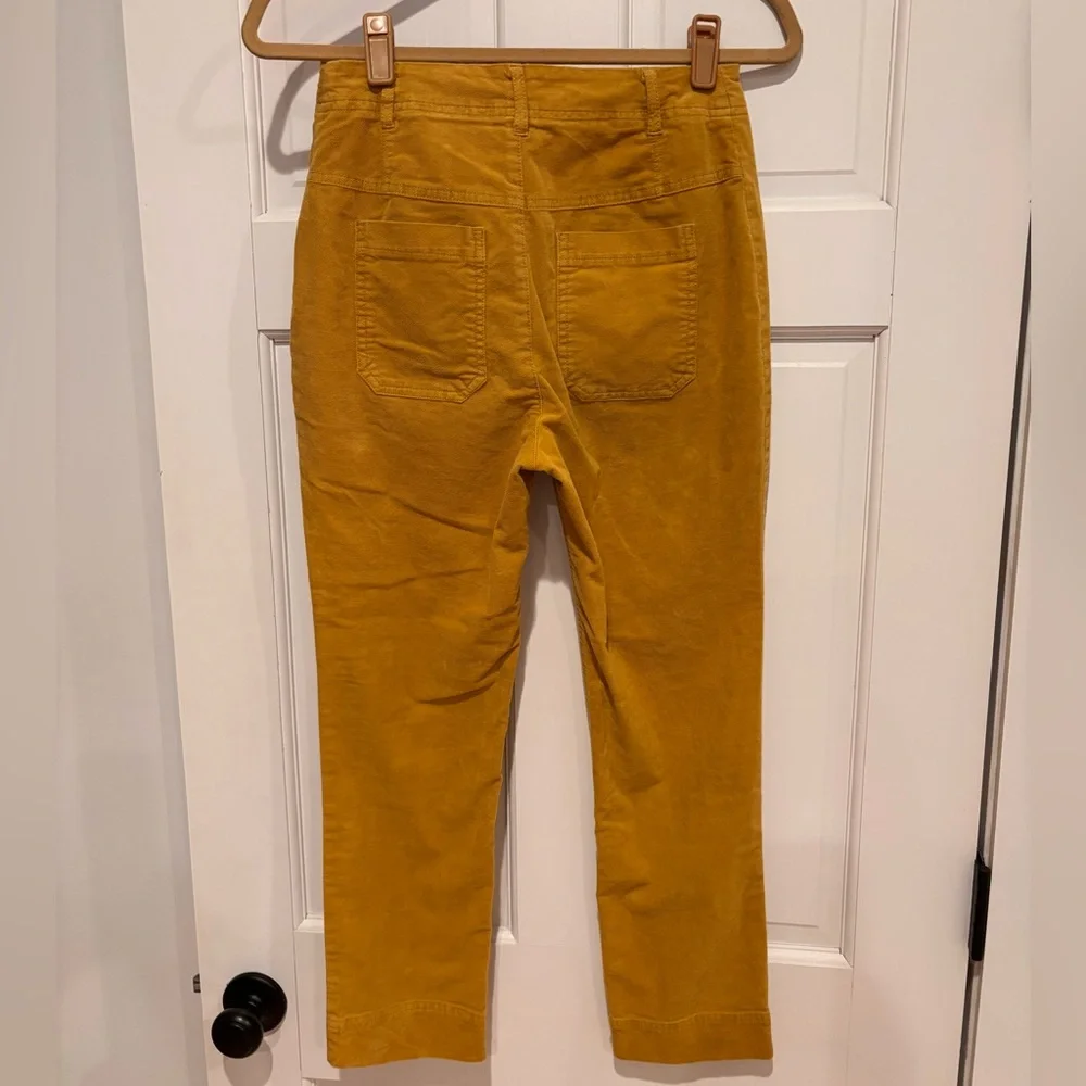 Free People mustard crop corduroy pant - Picture 4 of 6